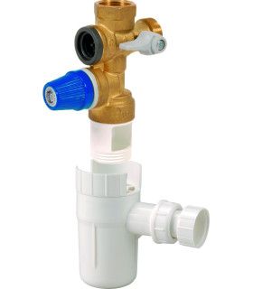 Kit groupe de sécurité vertical anticalcaire + entonnoir siphon