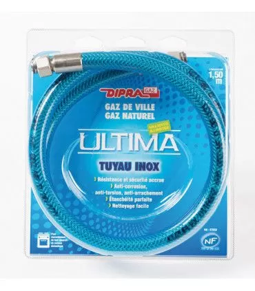 Flexible inox gaz naturel durée de vie illimitée. 1.50m