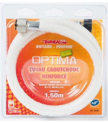 Flexible caoutchouc butane propane durée de vie 10 ans. 1.50m