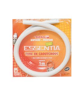 Flexible caoutchouc butane propane durée de vie 5 ans avec colliers. 1.50m