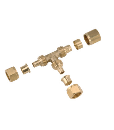 Té réduit à compression PER Ø20-16-16 mm