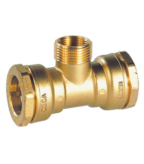 Té fileté pour tube PE Ø 32 mm - M 26/34 - F 20/27