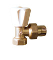 Robinet manuel radiateur équerre 15/21 - série ÉCO